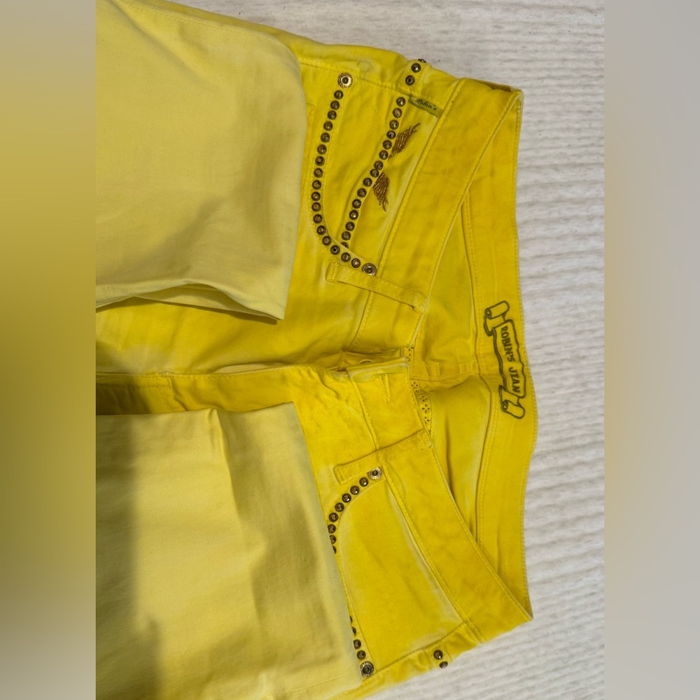 Robin's Jeans  Yellow Women's Skinny Jeans size 30 - Picture 3 of 4